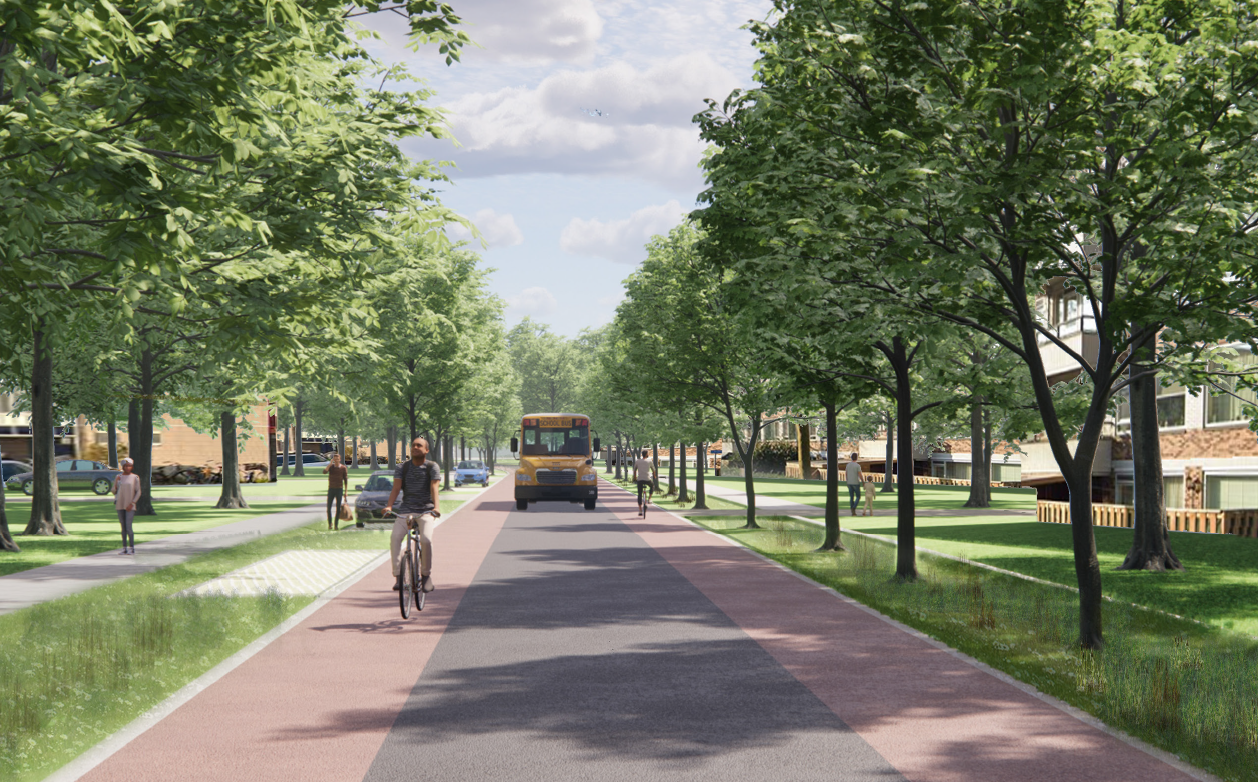 Voorbeeld van de toekomstige inrichting