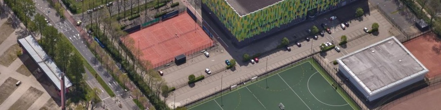 Luchtfoto van sportpark Welgelegen