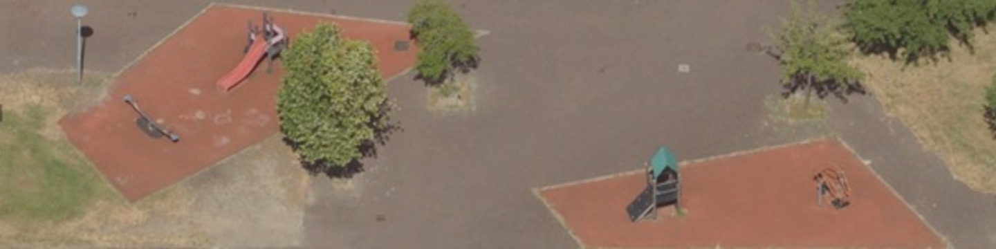 bovenaanzicht van de speelplek Venkelhof