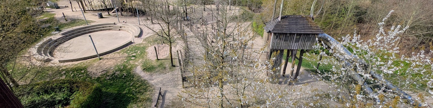 bovenaanzicht bosspeeltuin