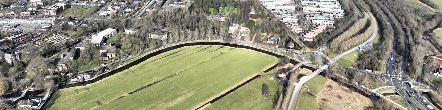 Luchtfoto van de Hindersteinlaan