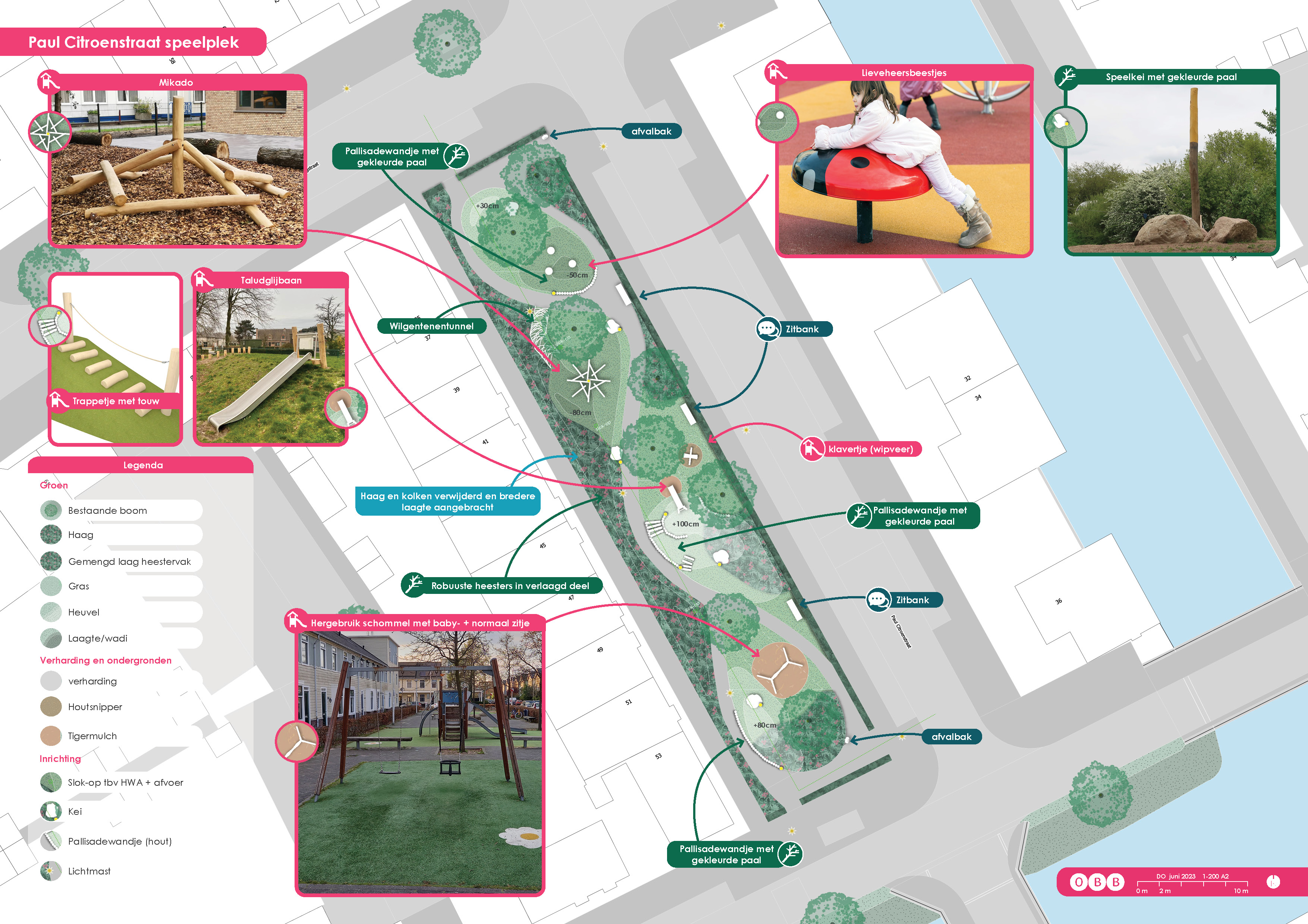 Het definitieve ontwerp voor de speelplek