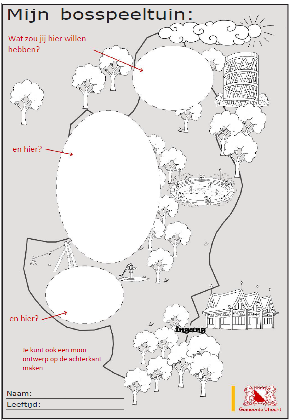 Kleurplaat bosspeeltuin